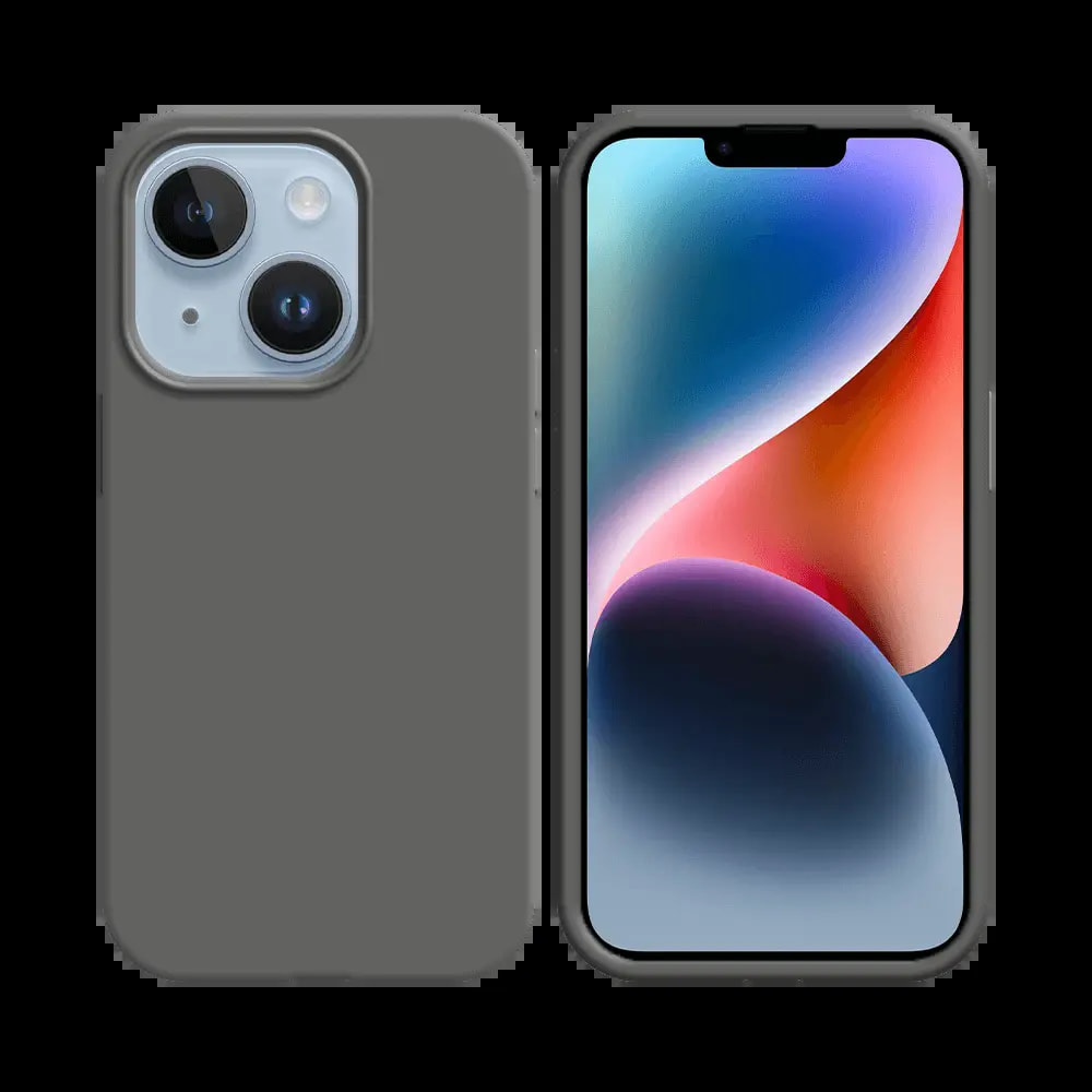 Coque silicone iPhone 14 Plus - Gris Foncé