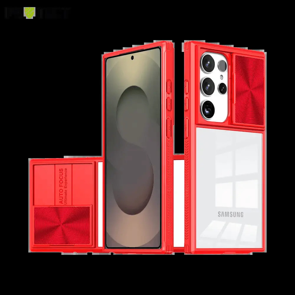 Coque avec cache caméra Samsung Galaxy S25 Ultra - PROTECT IE027 Rouge 
