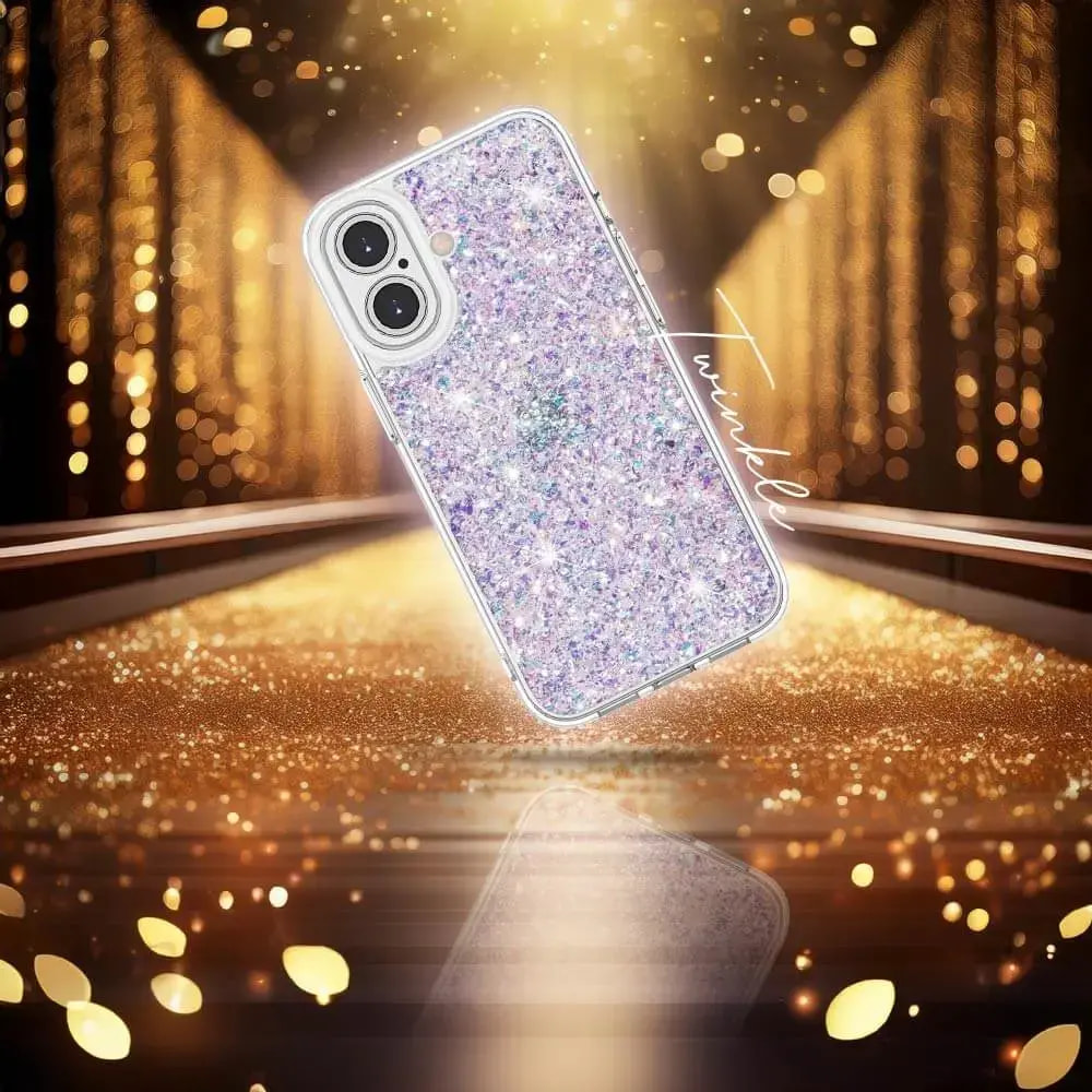 Coque paillettes iPhone 16 Plus Twinkle JMGOKIT - Argent - Vue 2