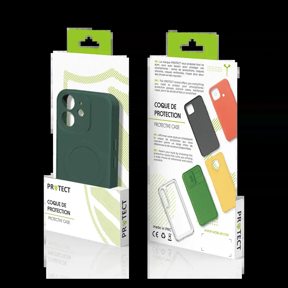 Coque de Protection PROTECT IZ001 pour Apple iPhone 12 Mini MagSafe Vert Foncé - Vue 3