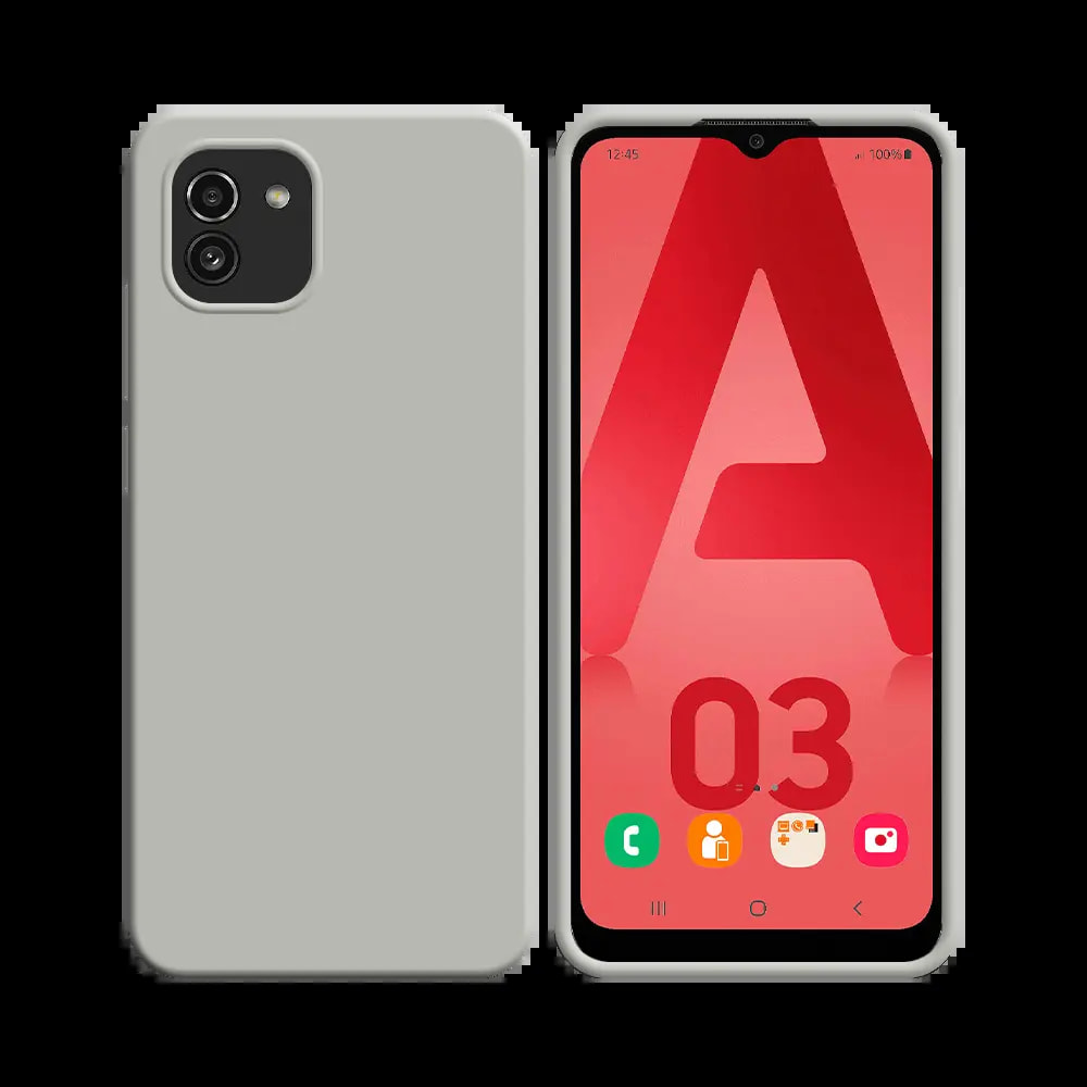 Coque silicone Samsung Galaxy A03 - Blanc