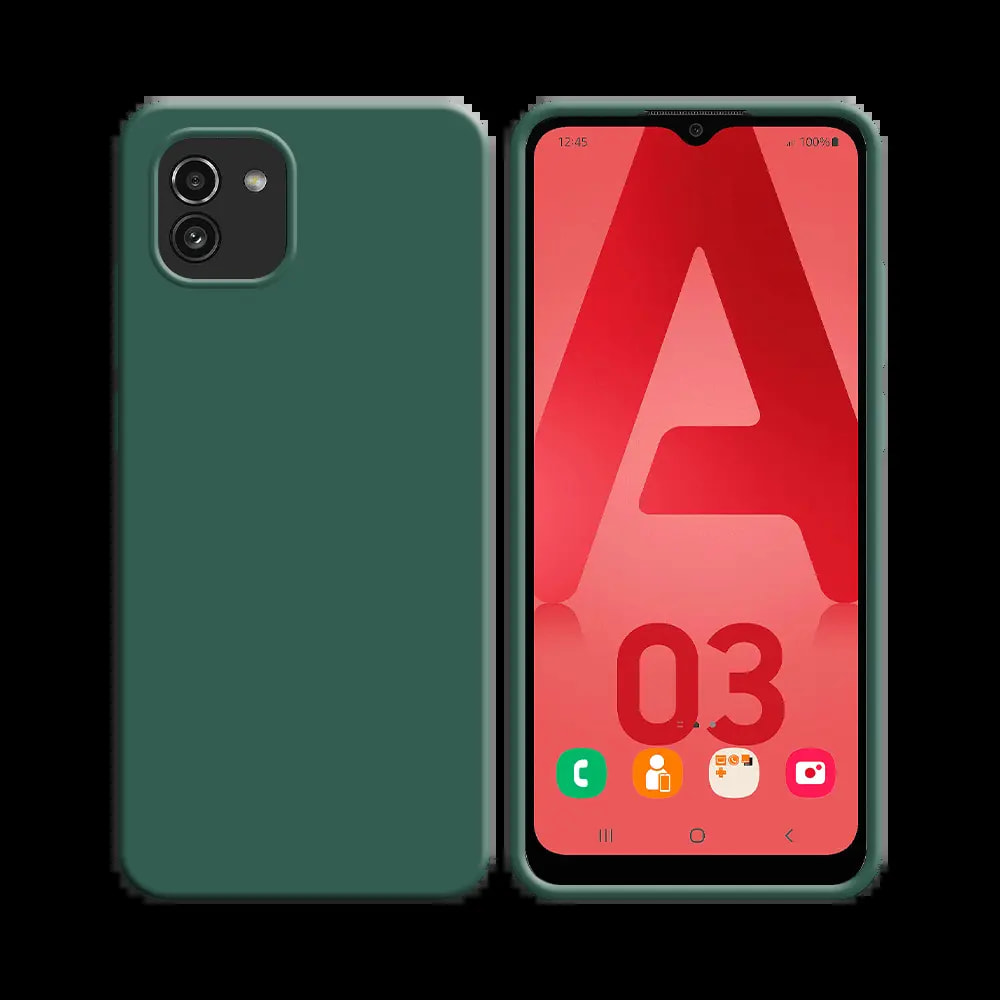 Coque silicone Samsung Galaxy A03 - Vert Foncé