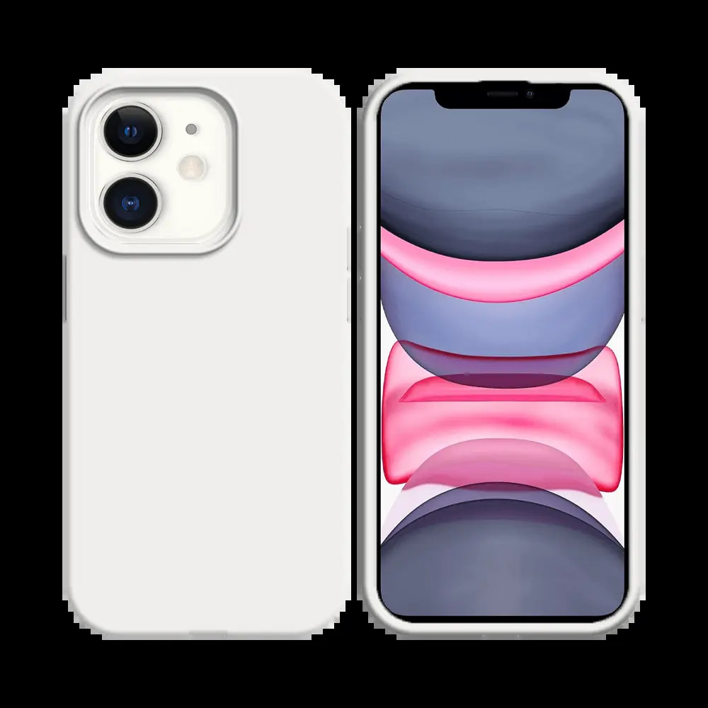 Coque silicone iPhone 11 - Blanc