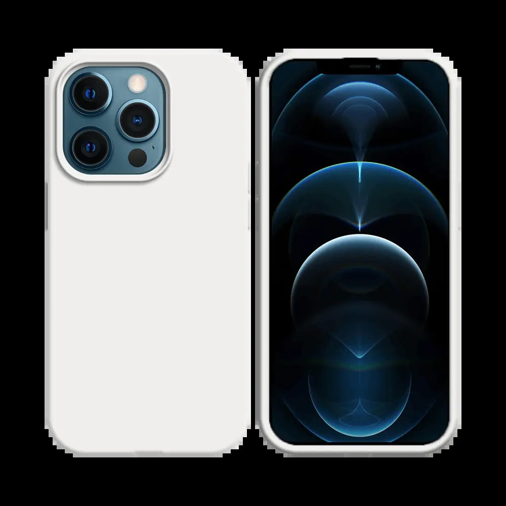 Coque silicone iPhone 12 / 12 Pro - Blanc