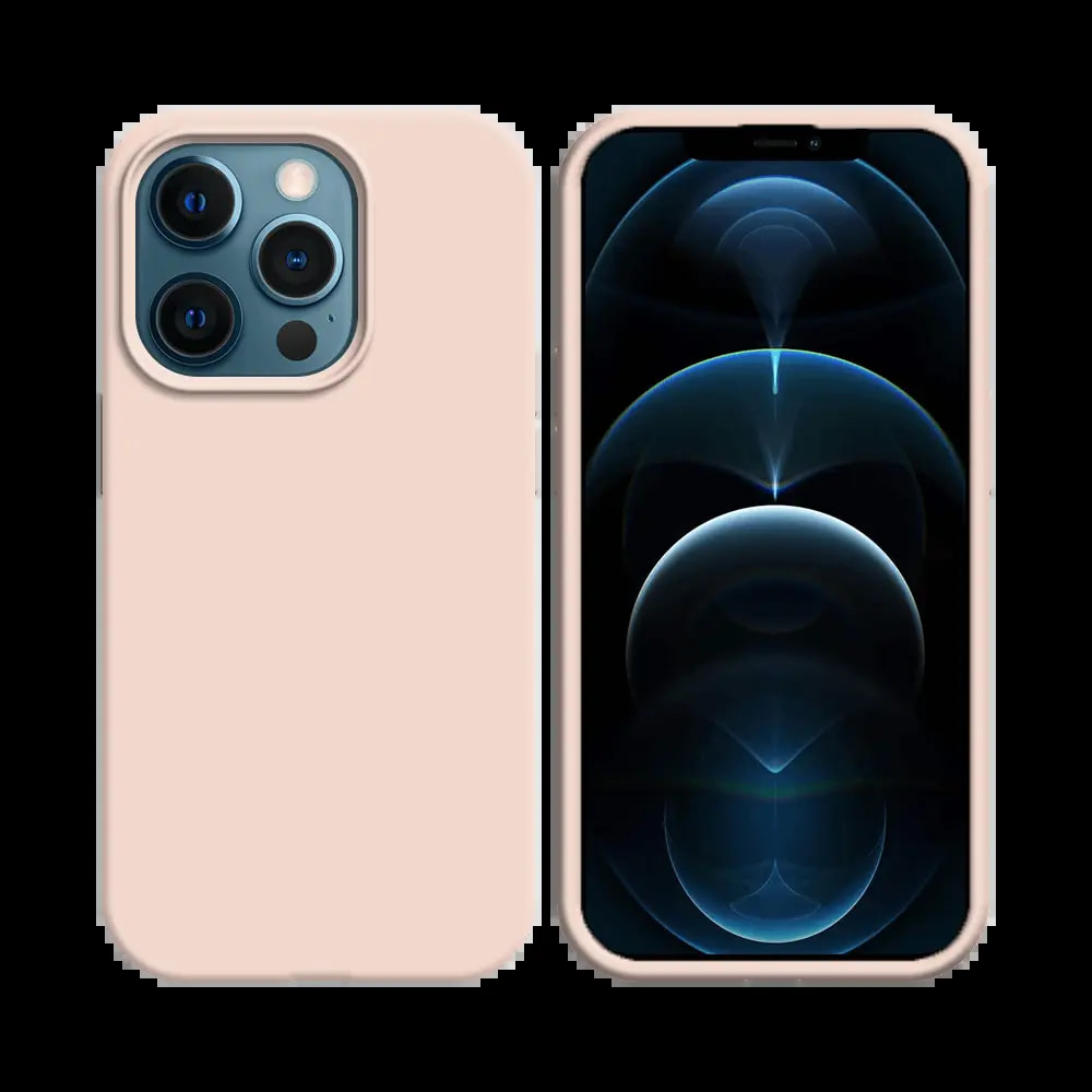Coque silicone iPhone 12 / 12 Pro - Rose Gold