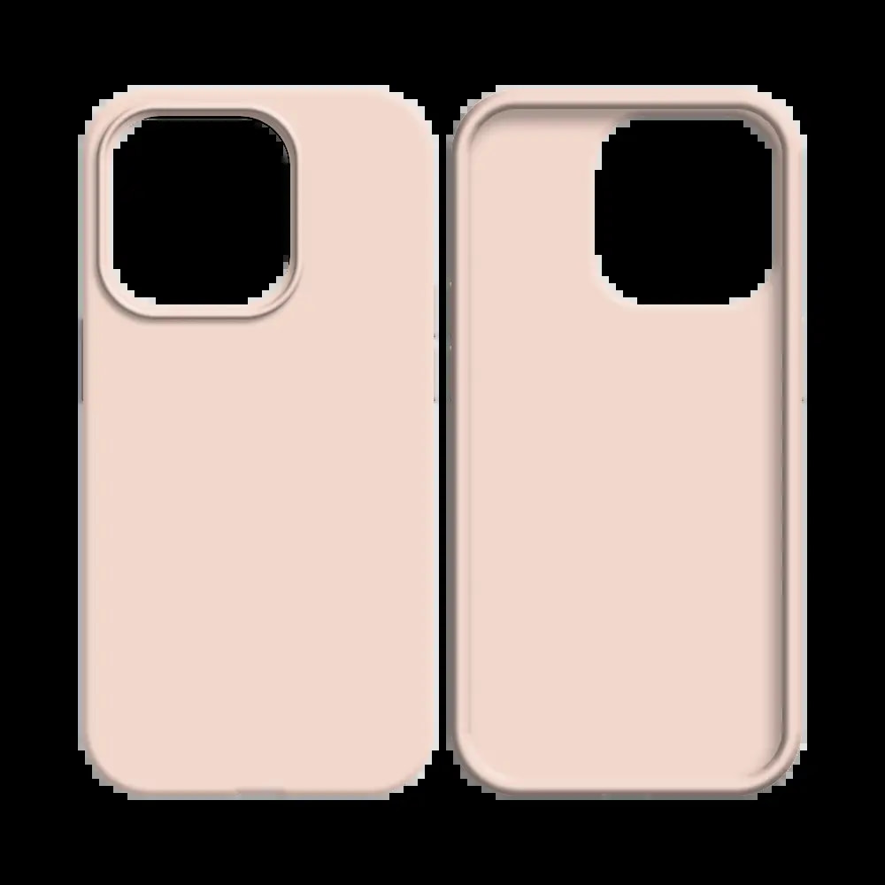 Coque silicone iPhone 12 / 12 Pro - Rose Gold - Vue 2