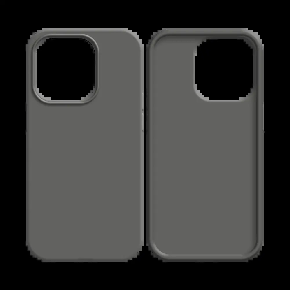 Coque silicone iPhone 12 / 12 Pro - Gris Foncé - Vue 2
