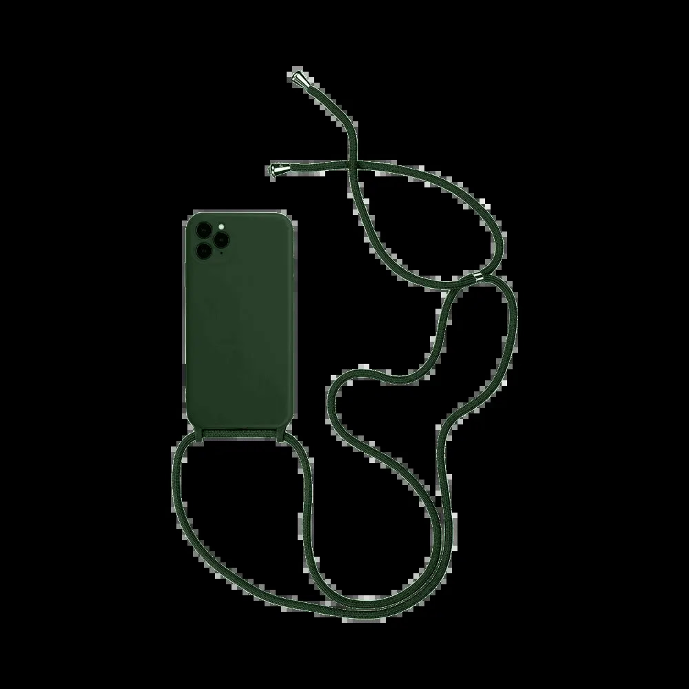 Coque avec cordon réglable iPhone 14 Pro Max - Vert Foncé