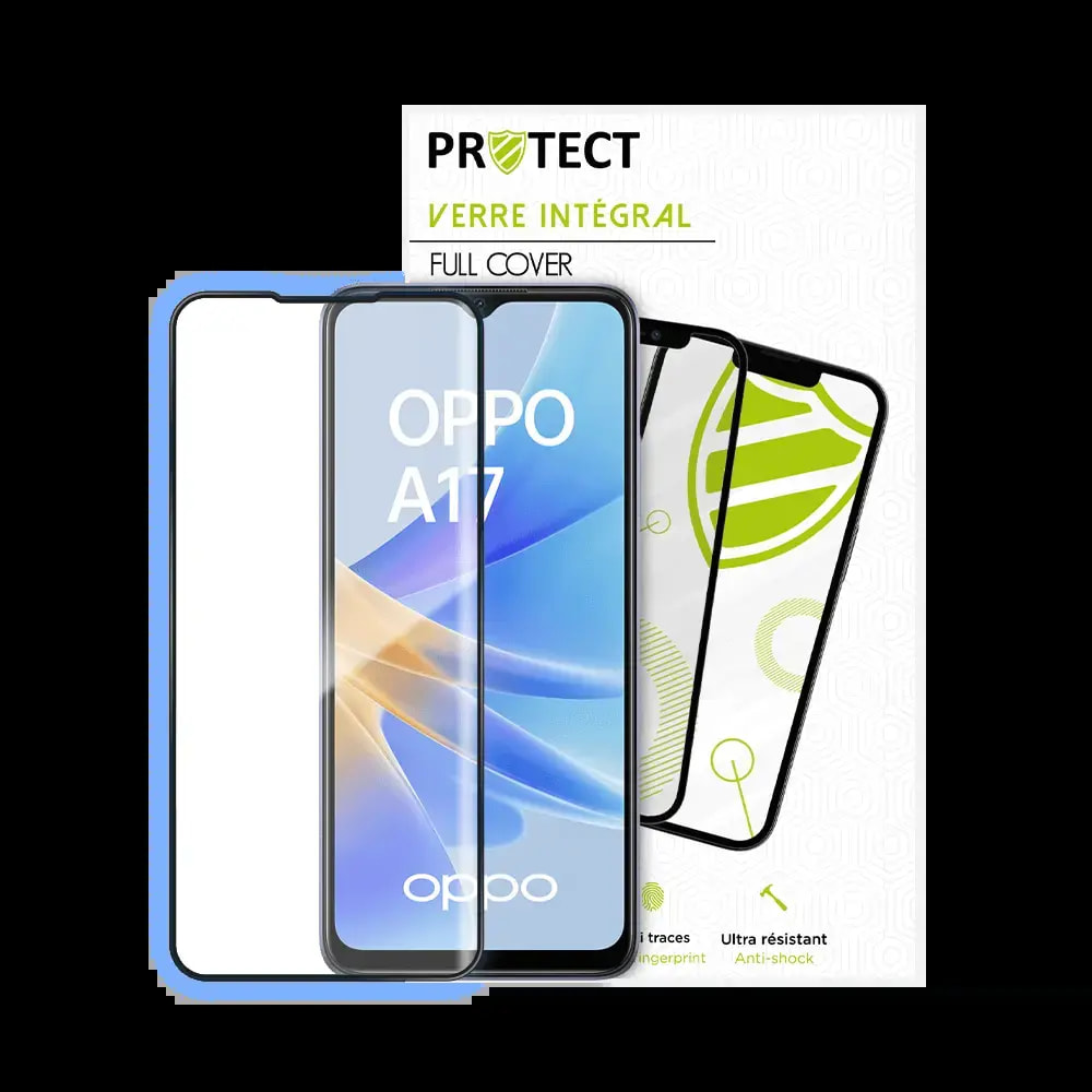 Verre trempé intégral OPPO A17 protection écran 9H - PROTECT Noir - Vue 2