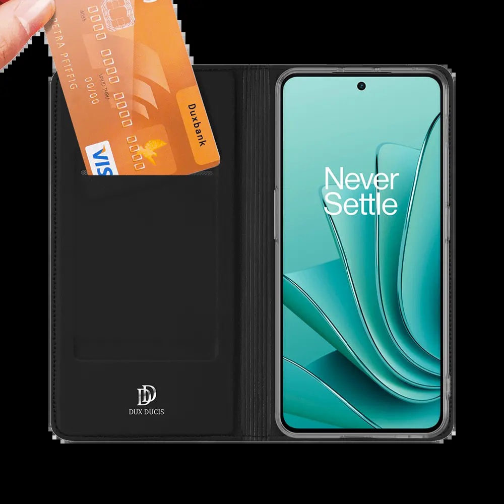 Housse folio OnePlus Nord 3 5G porte-carte - Dux Ducis Skin Pro Noir - Vue 2