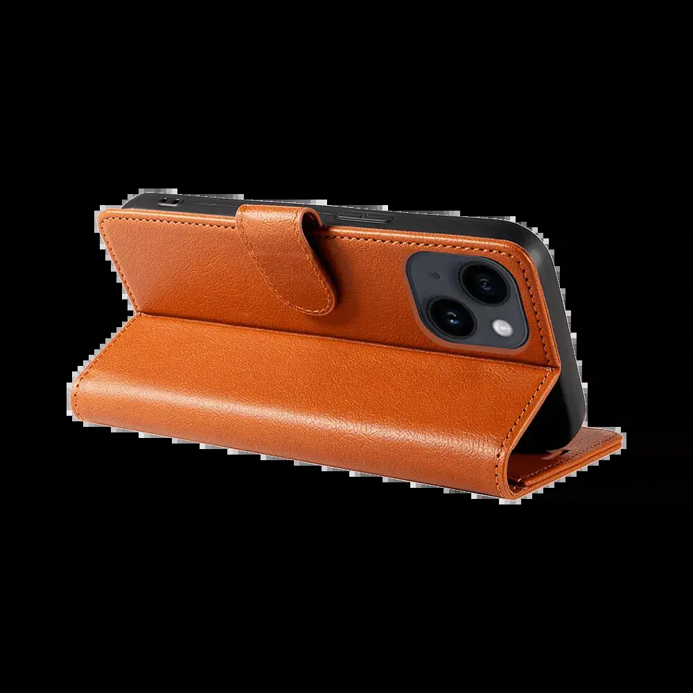 Housse folio anti-RFID iPhone 14 - PROTECT IP011 Marron - Vue 4