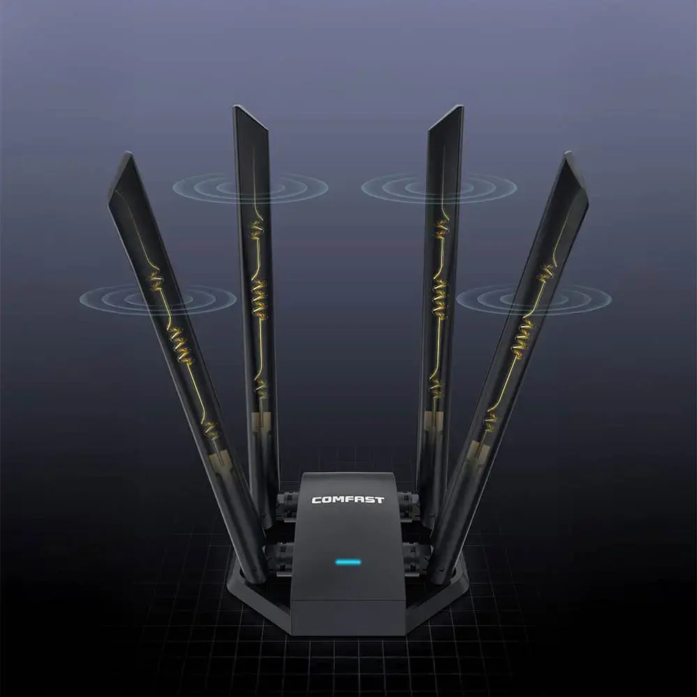Adaptateur WiFi USB 3.0 1300 Mbps 4 antennes double bande - Comfast CF-WU785AC - Vue 2