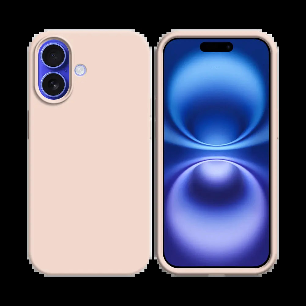 Coque silicone iPhone 16 - Rose Gold