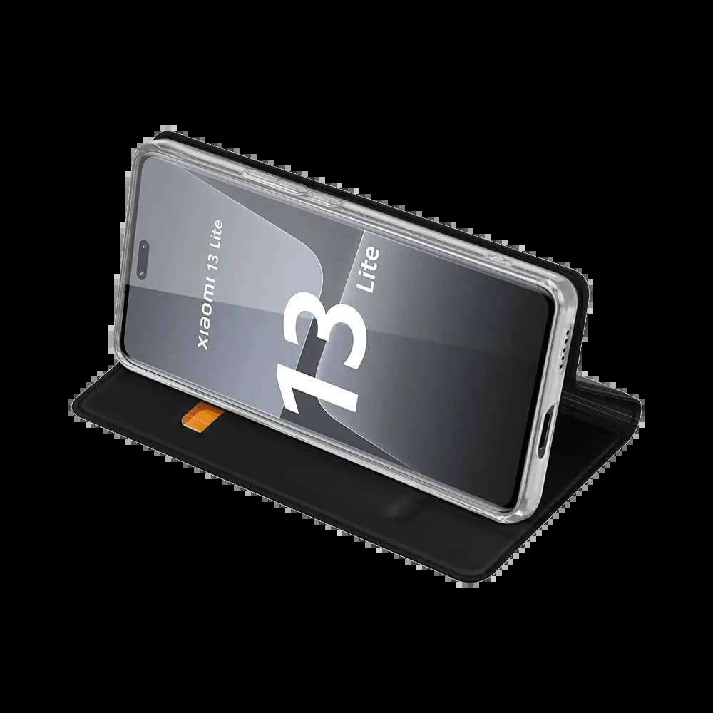 Housse folio Xiaomi 13 Lite porte-carte - Dux Ducis Skin Pro Noir - Vue 3