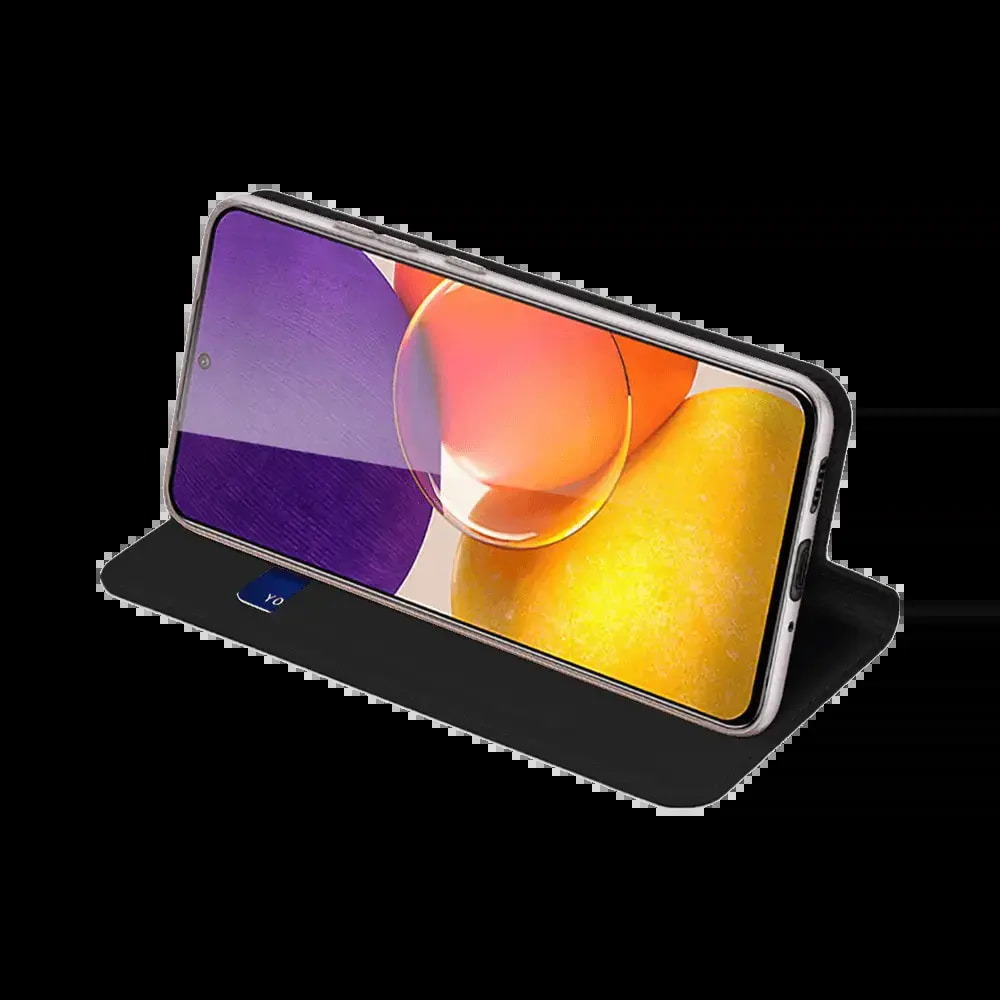 Housse folio Samsung Galaxy A82 5G porte-carte - Dux Ducis Skin Pro Noir - Vue 3