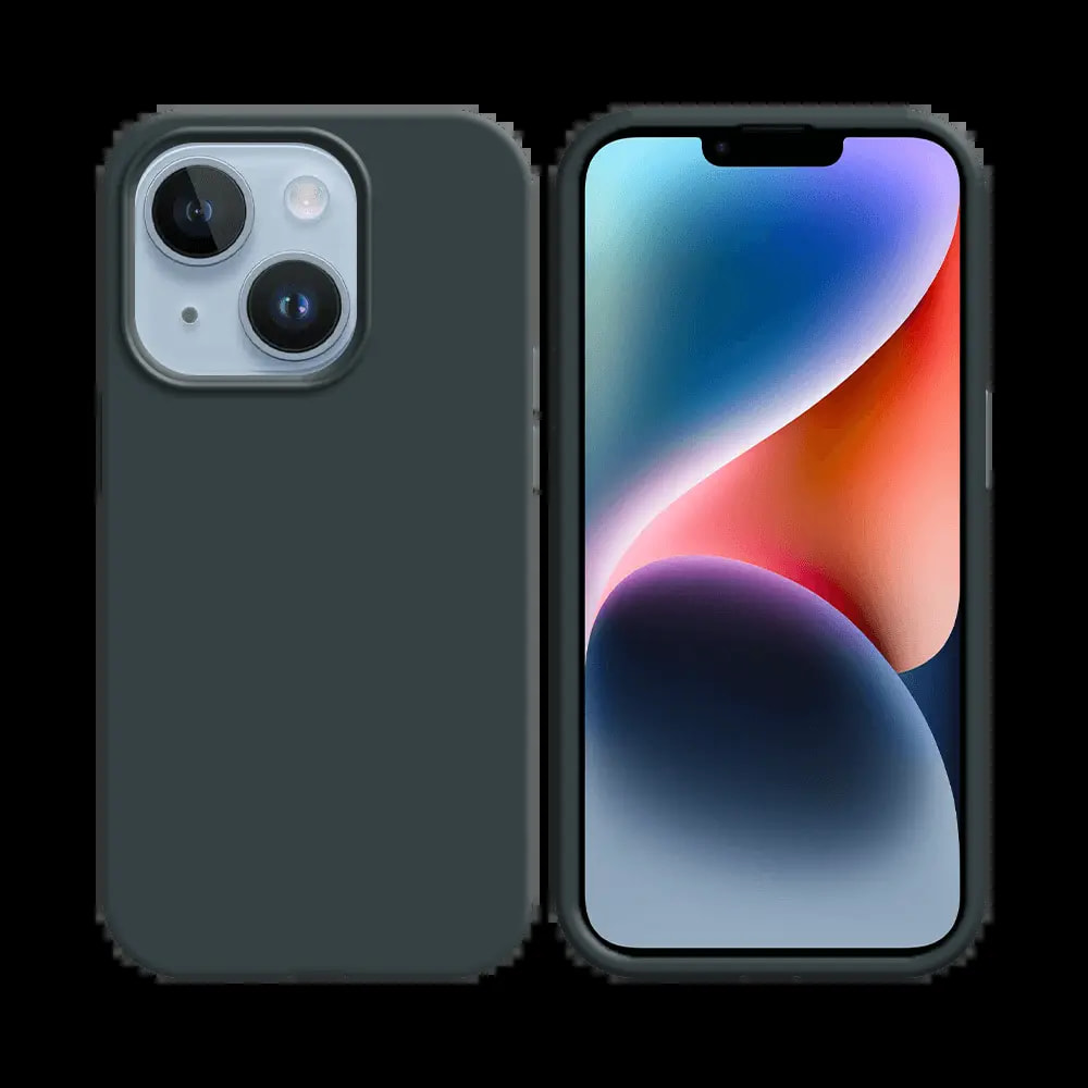 Coque silicone iPhone 14 - Noir