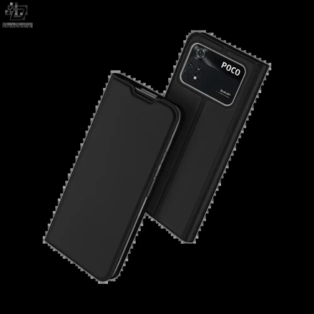 Housse folio Xiaomi Poco M4 Pro porte-carte – Dux Ducis Skin Pro Noir