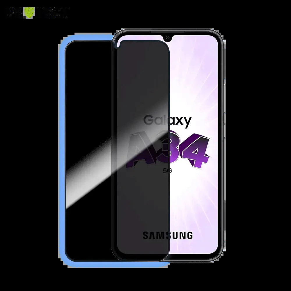 Verre trempé anti-espions Samsung Galaxy A34 5G protection écran 9H - PROTECT Transparent