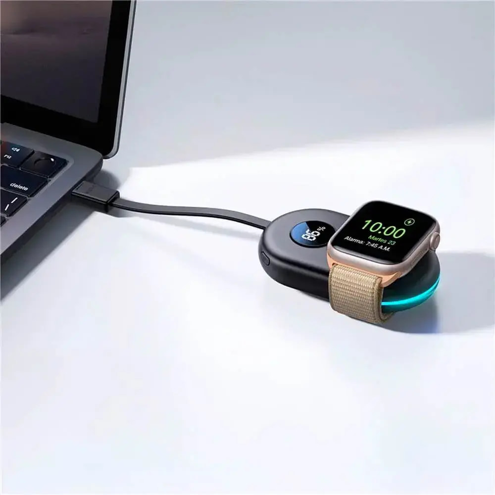 Chargeur montre connectée 2500mAh magnétique avec câble USB-C - Joyroom JR-W09 Noir - Vue 3