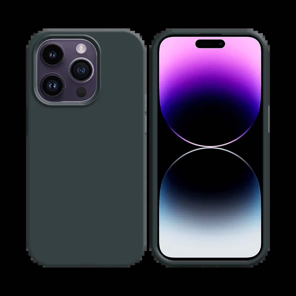 Coque silicone iPhone 14 Pro Max - Noir