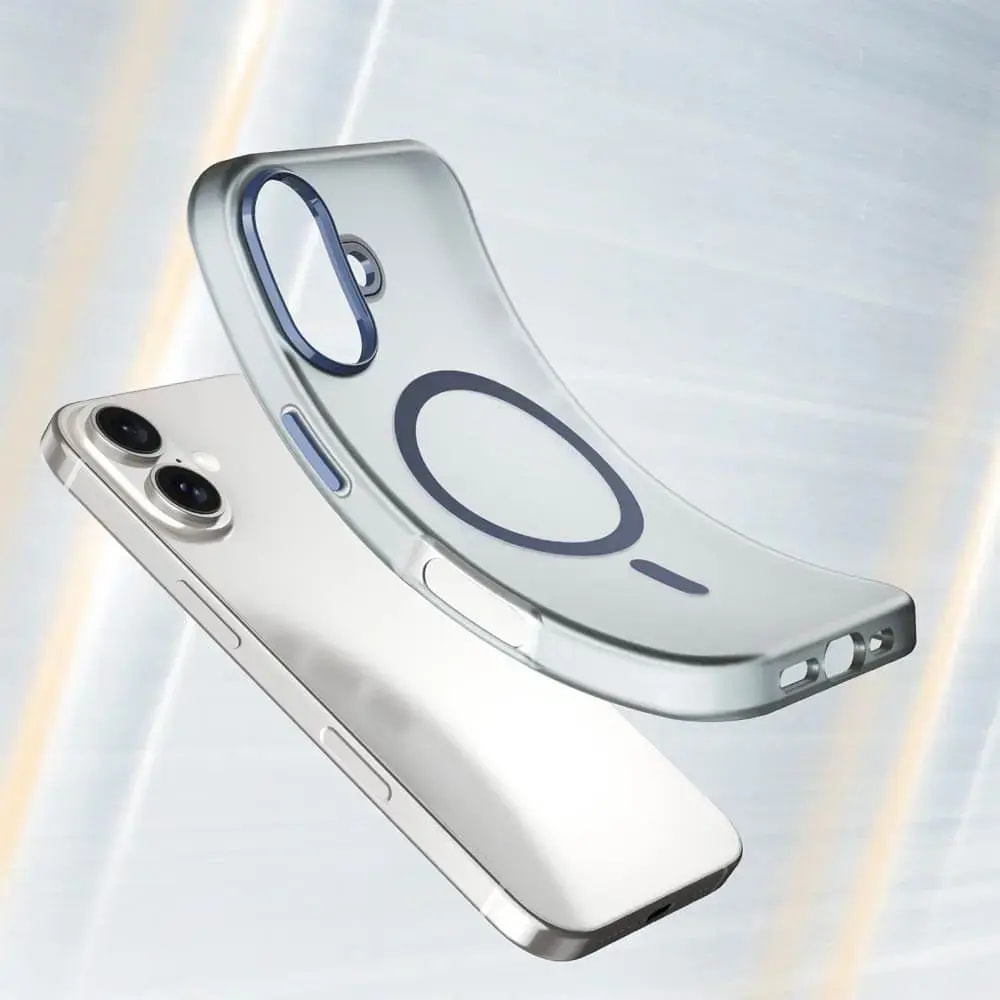Coque MagSafe bi-matière – iPhone 16 – PROTECT MF-006 Bleu Marine - Vue 2
