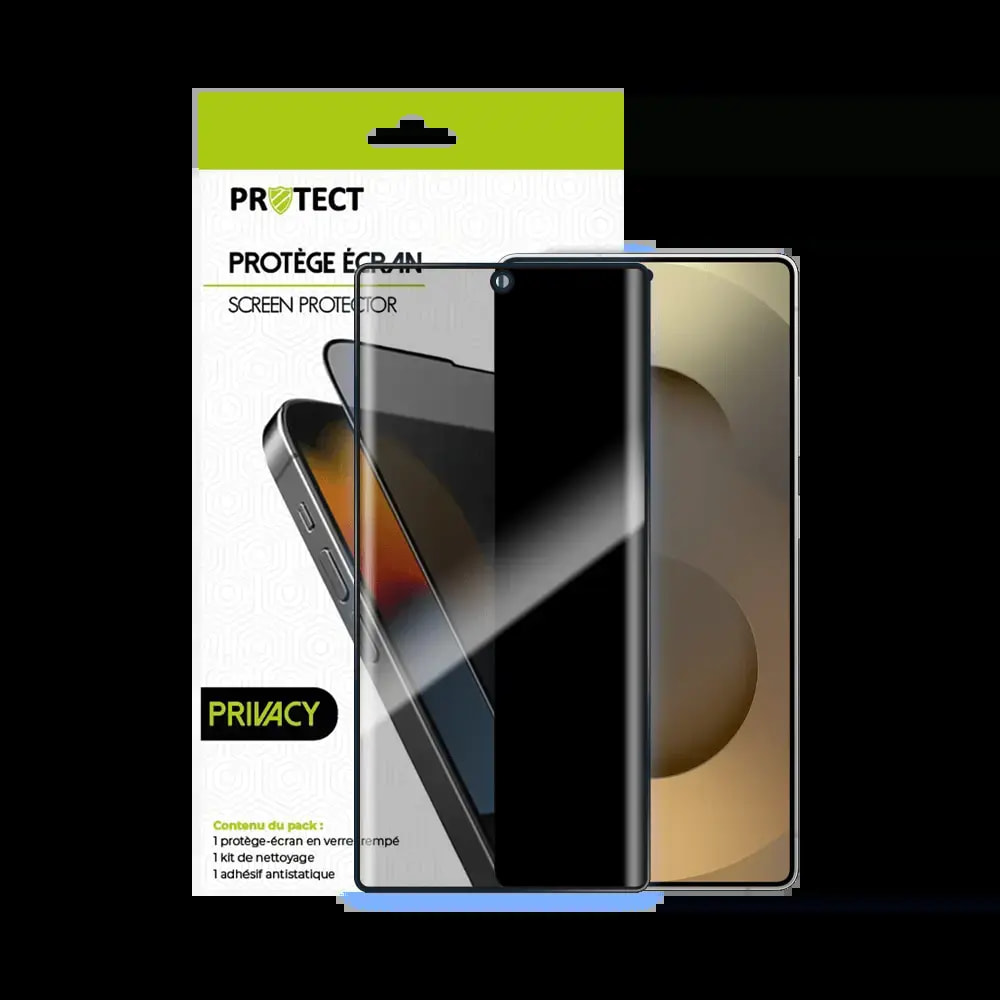 Verre trempé anti-espions Samsung Galaxy S25 Ultra protection écran 9H - PROTECT Transparent - Vue 2