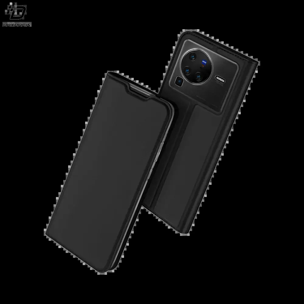 Housse folio Vivo X80 Pro porte-carte - Dux Ducis Skin Pro Noir
