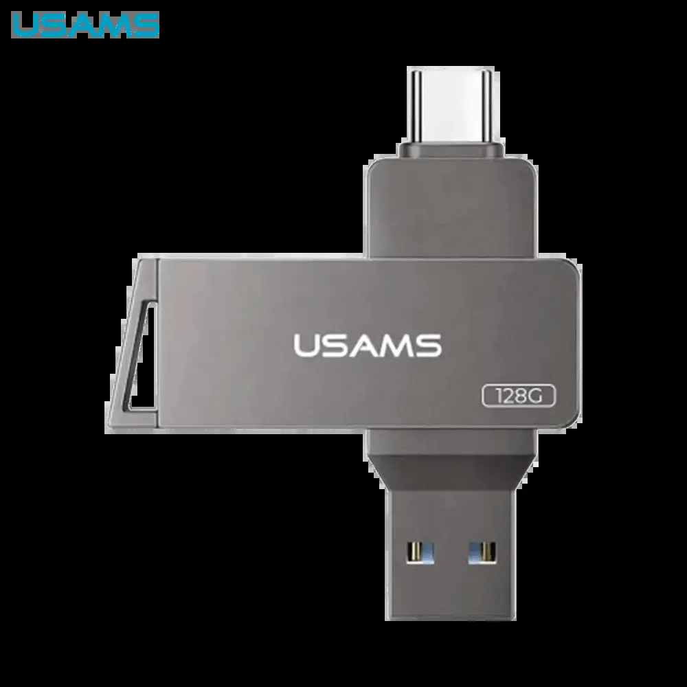 Clé USB double connecteur USB-C + USB 3.0 128Go - Usams US-ZB201 Noir