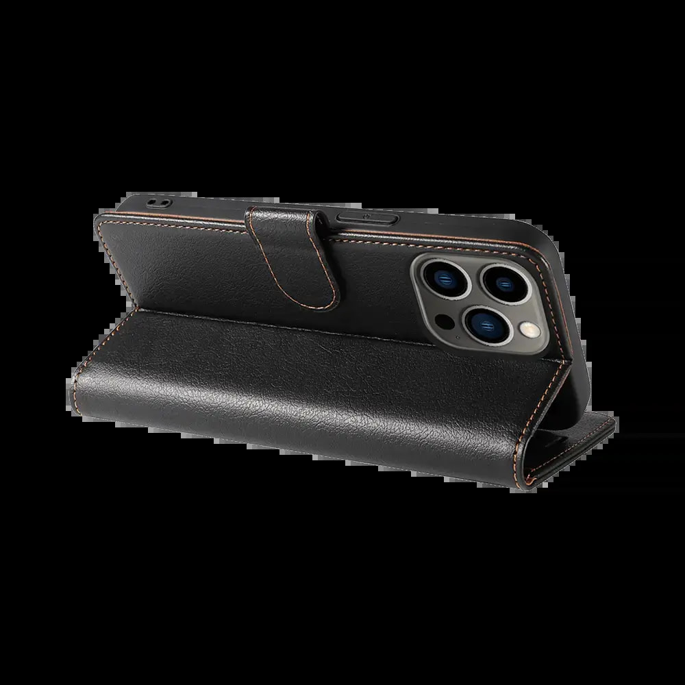 Housse folio anti-RFID iPhone 12 / 12 Pro – PROTECT IP011 Noir - Vue 2