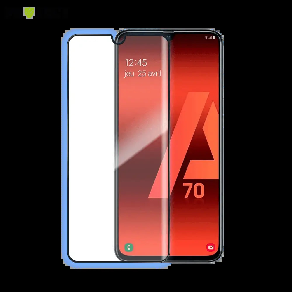 Verre trempé intégral Samsung Galaxy A70 protection écran 9H - PROTECT Noir