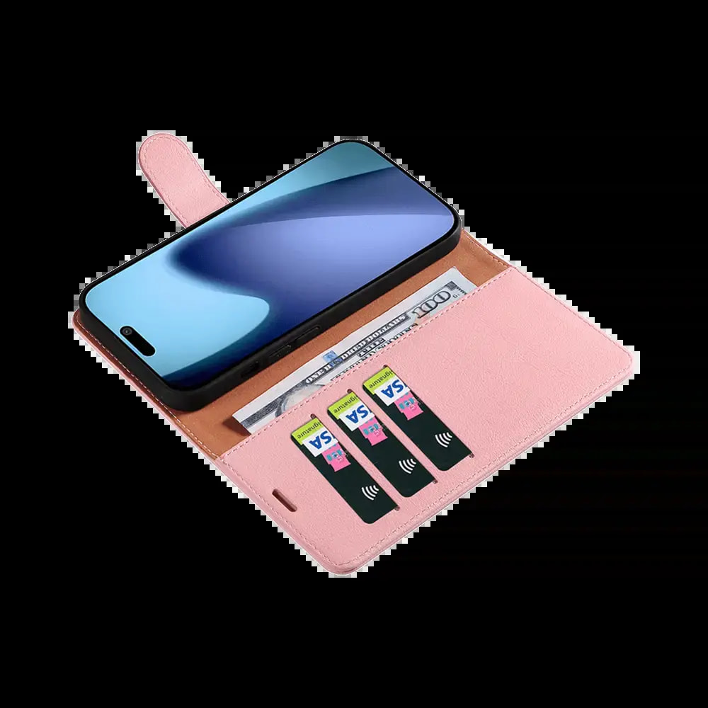 Housse folio anti-RFID iPhone Air – PROTECT IP011 Rose - Vue 3