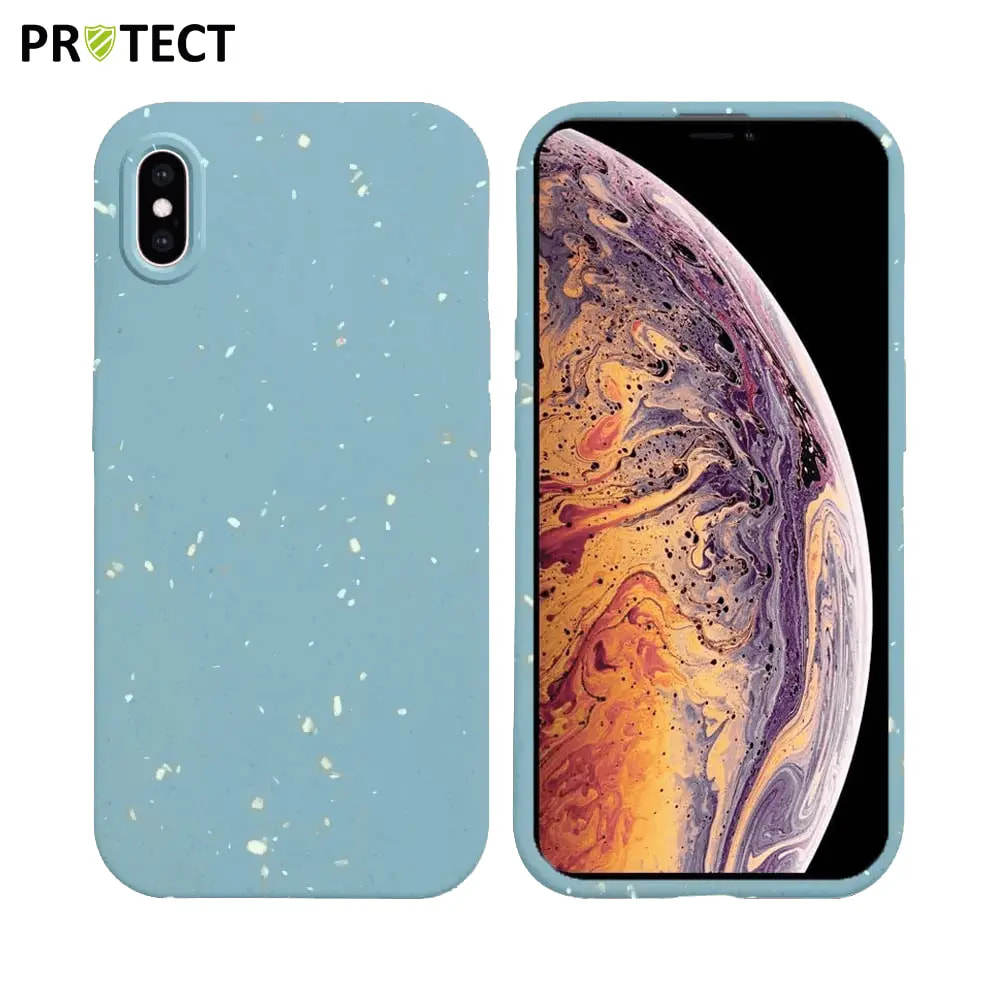 Coque bio iPhone X / XS - PROTECT Bleu