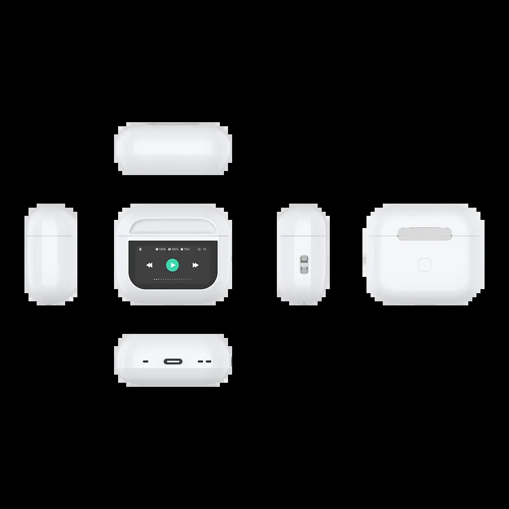 Écouteurs Bluetooth avec Écran Tactile (BT 5.3) Blanc - Vue 3