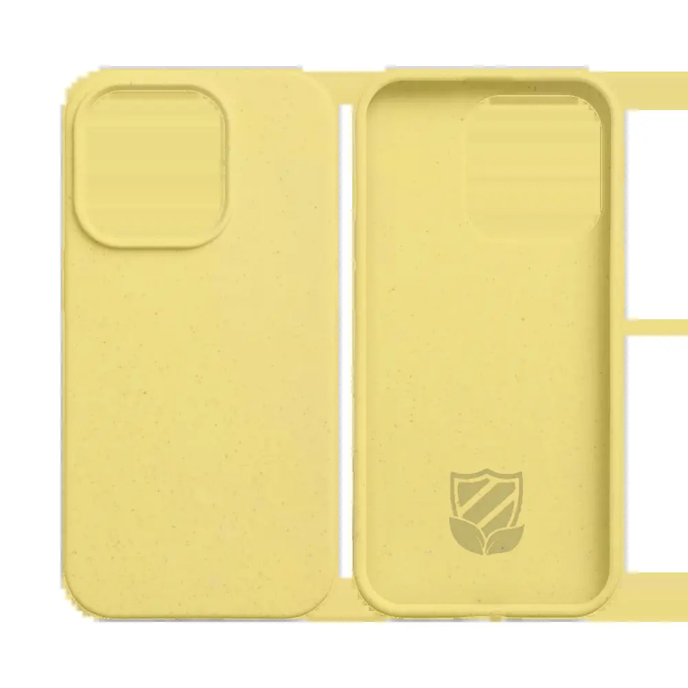 Coque bio iPhone 14 Pro - PROTECT Jaune - Vue 2