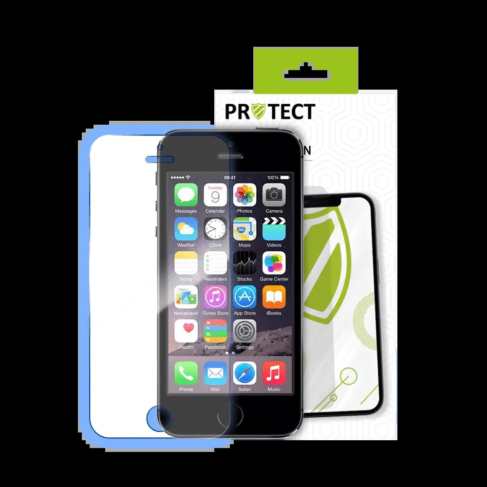 Verre trempé iPhone 5 / iPhone 5S / iPhone SE (1re génération) protection écran 9H - PROTECT Transparent - Vue 2