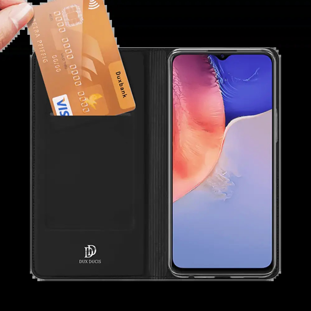 Housse folio Vivo Y01 porte-carte - Dux Ducis Skin Pro Noir - Vue 2