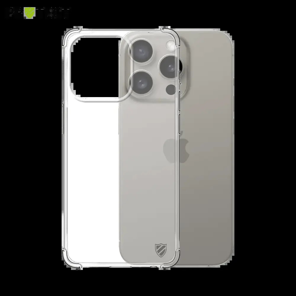 Coque antichoc renforcée transparente  iPhone 15 Pro - silicone PROTECT