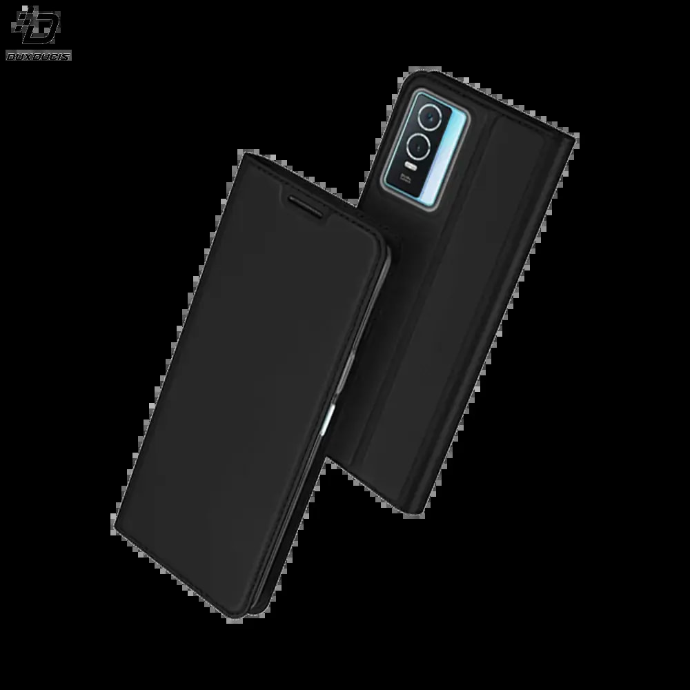 Housse folio Vivo Y76 5G porte-carte - Dux Ducis Skin Pro Noir