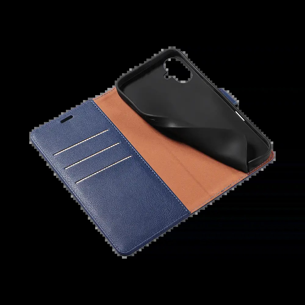 Housse folio anti-RFID iPhone 17 – PROTECT IP011 Bleu Marine - Vue 4