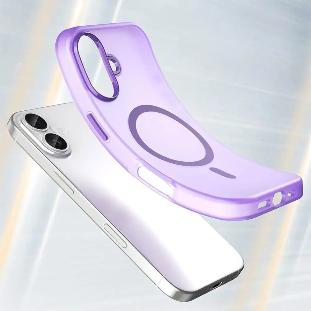 Coque MagSafe bi-matière iPhone 17 - PROTECT MF-006 Violet Foncé - Vue 2