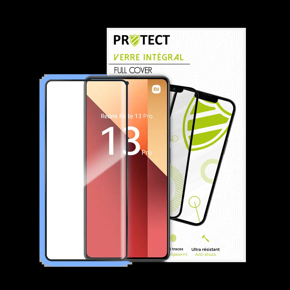 Verre trempé intégral Xiaomi Redmi Note 13 Pro 4G protection écran 9H - PROTECT Noir - Vue 2