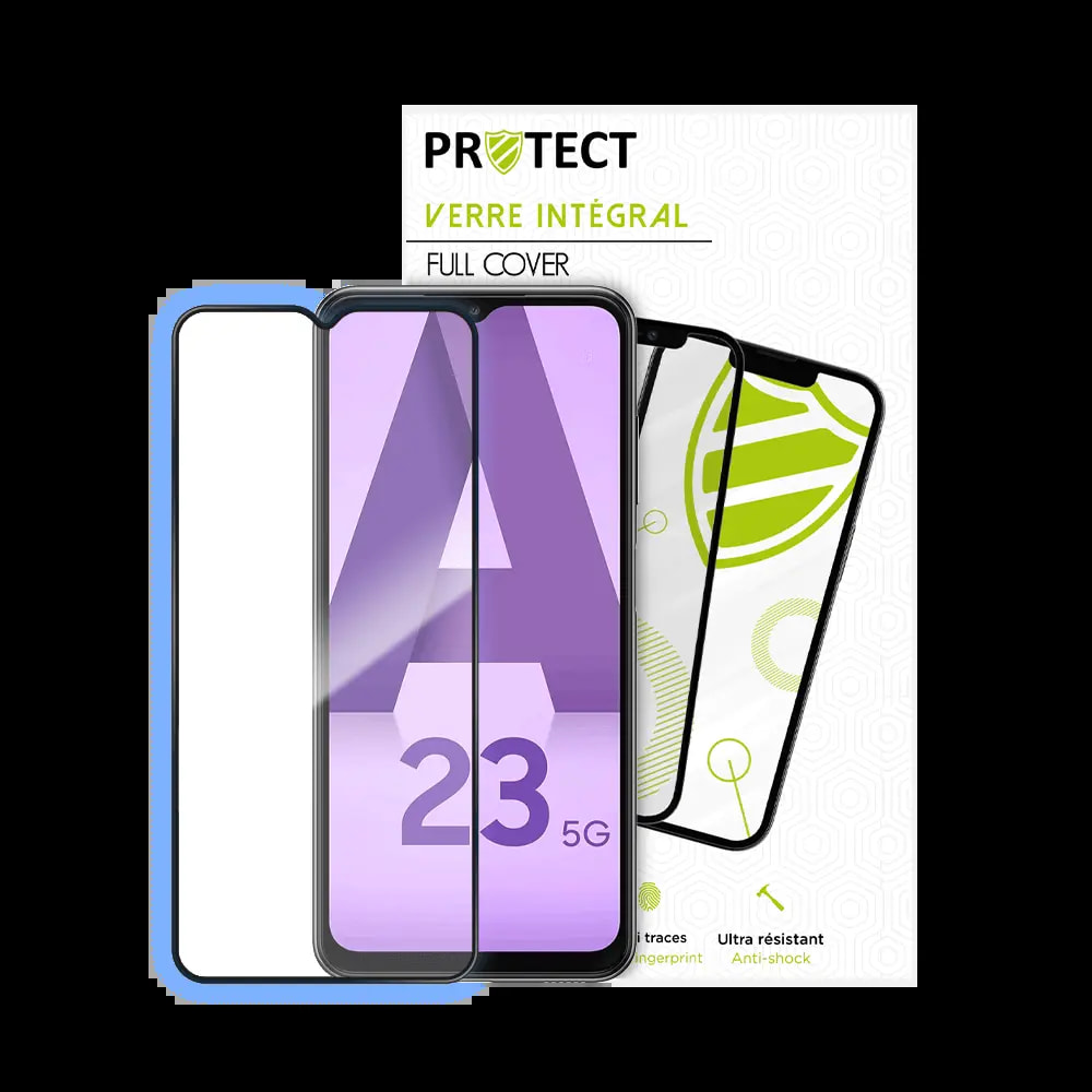 Verre trempé intégral Samsung Galaxy A23 5G / A23 4G protection écran 9H - PROTECT Noir - Vue 2
