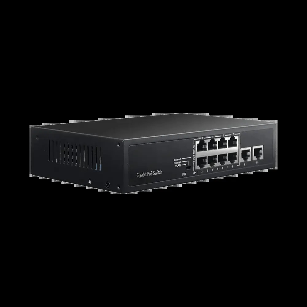 Switch réseau PoE 10 Ports Gigabit - 8x PoE + 2x Uplink - Comfast CF-SG181P - Vue 2