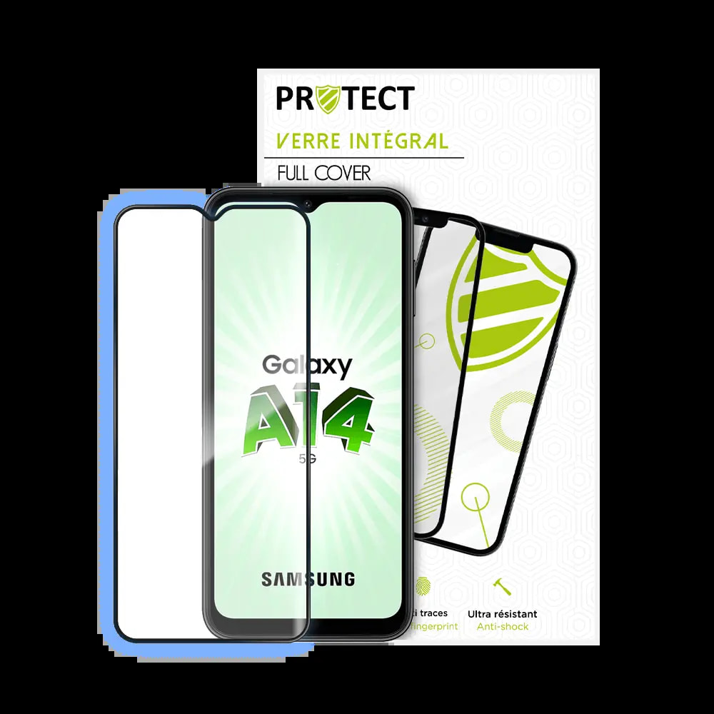 Verre trempé intégral Samsung Galaxy A14 5G protection écran 9H - PROTECT Noir - Vue 2