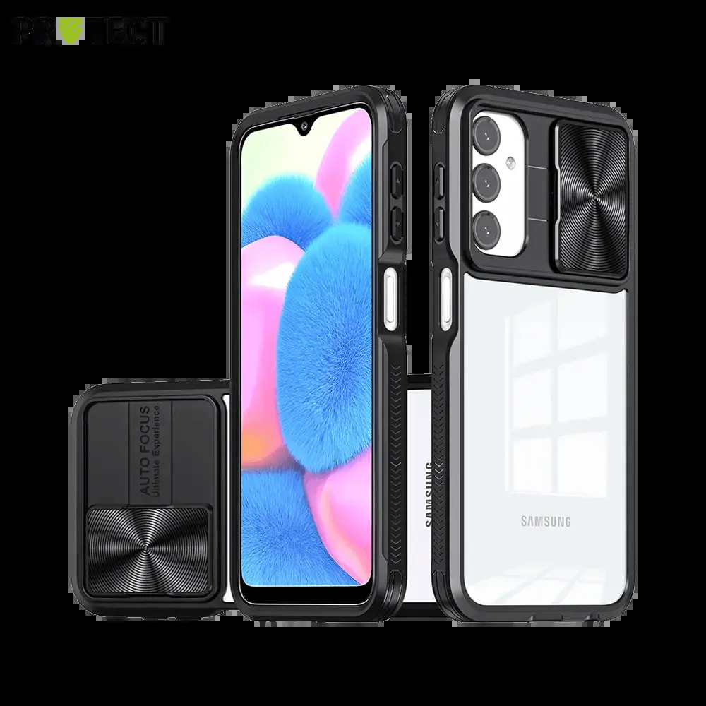 Coque avec cache caméra Samsung Galaxy A16 / Galaxy A17 - PROTECT IE027 Noir