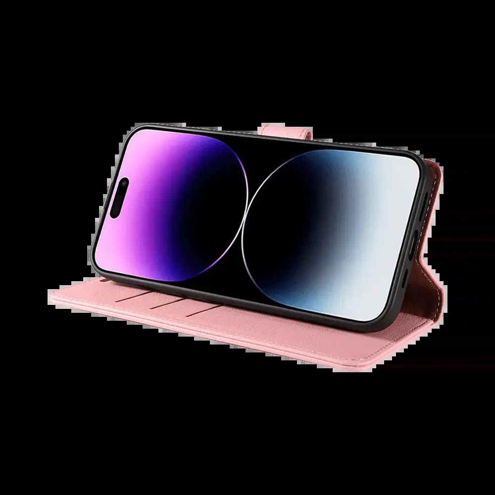 Housse folio anti-RFID iPhone 15 Pro Max – PROTECT IP011 Rose - Vue 5