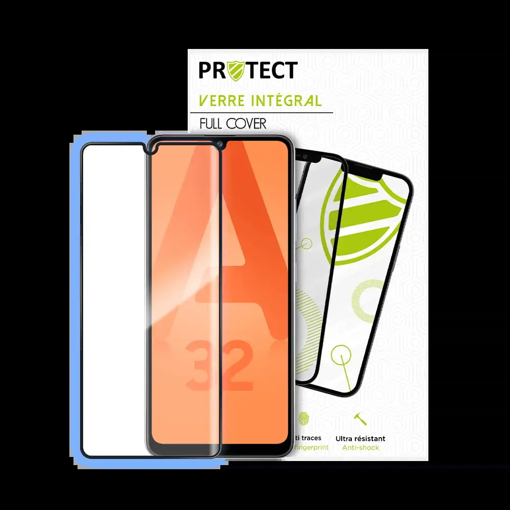 Verre trempé intégral Samsung Galaxy A32 4G protection écran 9H - PROTECT Noir - Vue 2