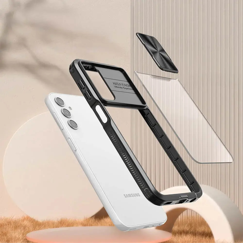 Coque avec cache caméra Samsung Galaxy A16 / Galaxy A17 - PROTECT IE027 Noir - Vue 4