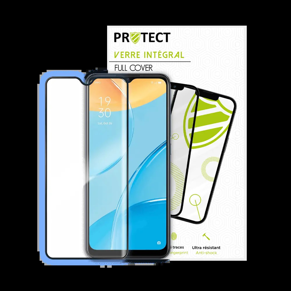 Verre trempé intégral OPPO A15 protection écran 9H - PROTECT Noir - Vue 2