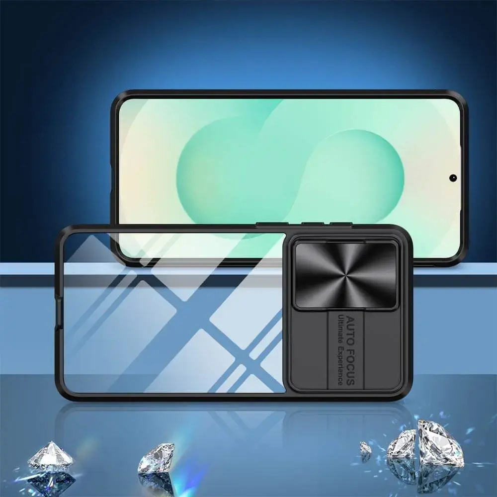 Coque avec cache caméra Samsung Galaxy S25 Edge protection 9H - PROTECT IE027 Noir - Vue 2